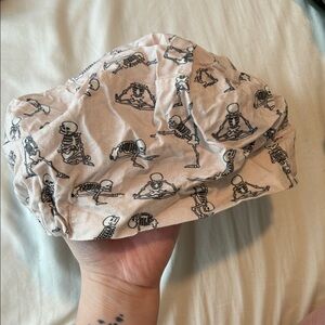 Yoga Skeleton Print scrub Cap